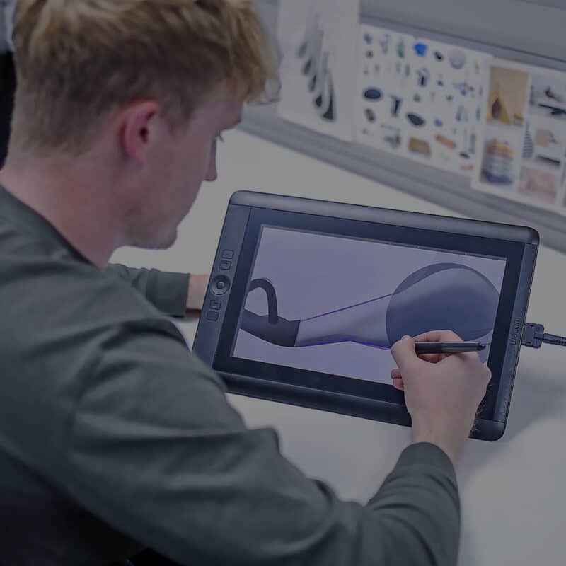 Product design services being performed by one of the D2M team