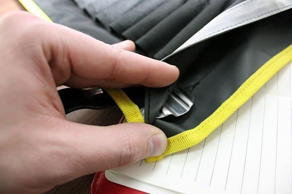 Sample review of a black and yellow zip